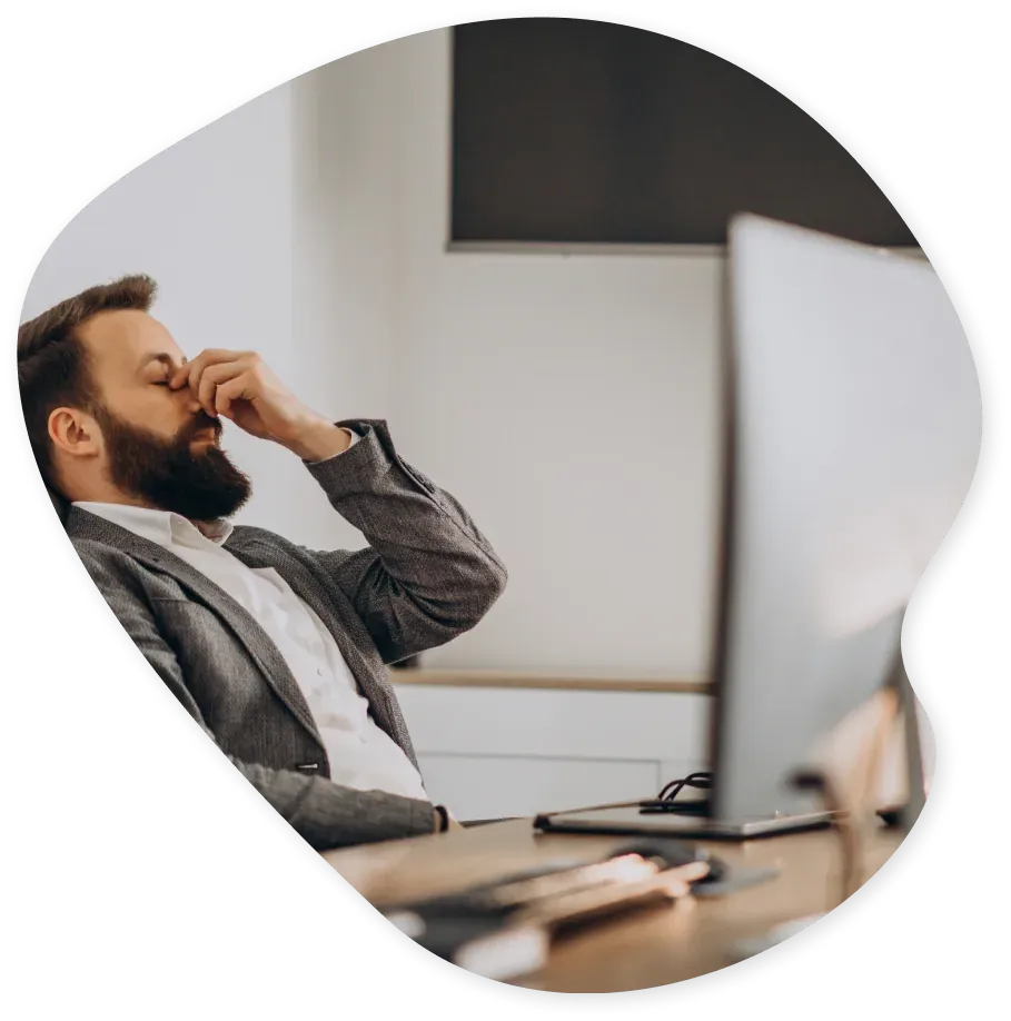 A frustrated sales professional
