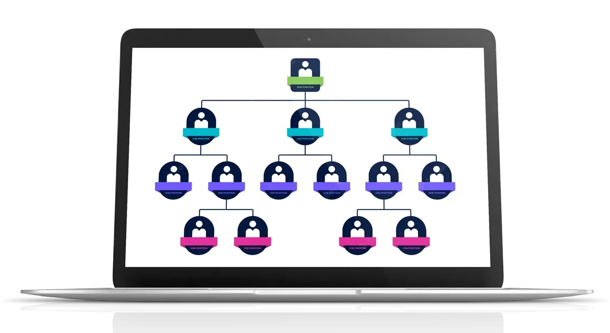 Mockup of the sales org chart audit