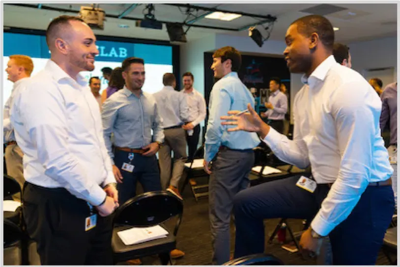 A lively training room